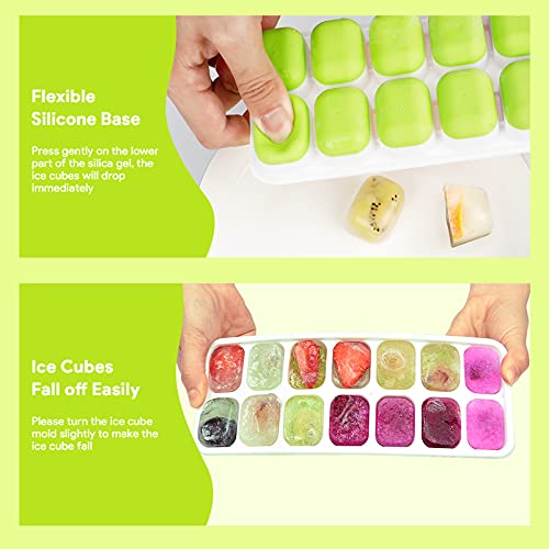 refined Ice Cube Trays 4 Pack, Airabc Silicone