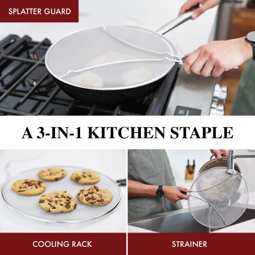 high-quality Splatter Screen for Frying Pan - 13 Inch Stainless Kit