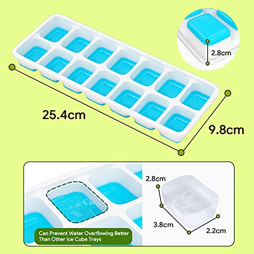 refined Ice Cube Trays 4 Pack, Airabc Silicone